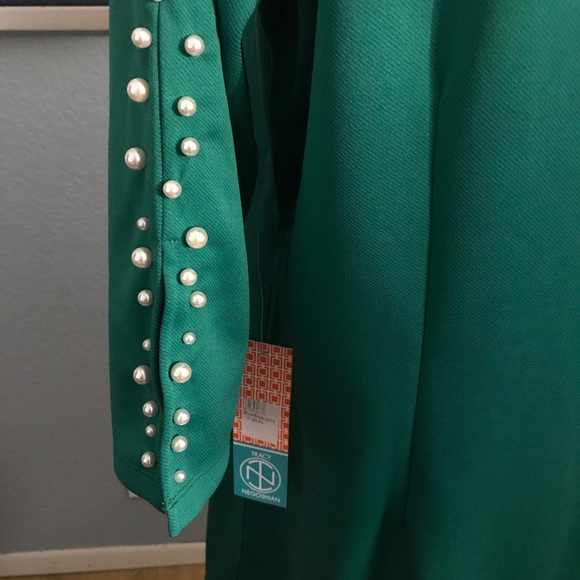 NWT Tracy Negoshian, Emerald Dress, Size:L - Picture 7 of 9